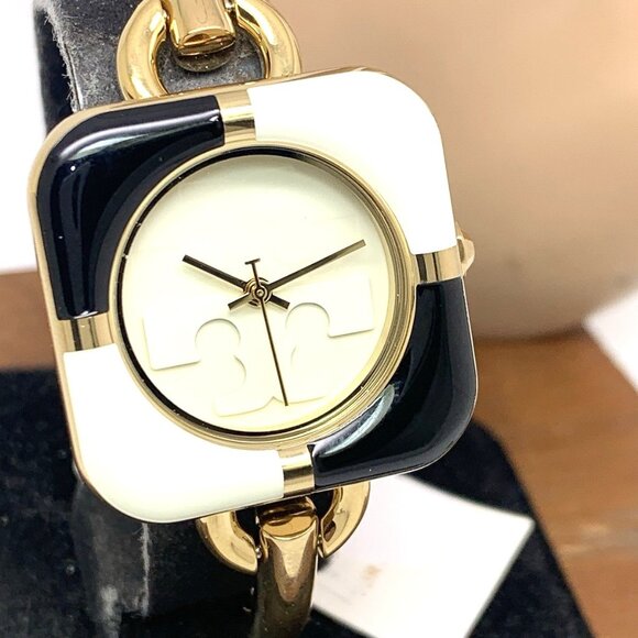 Tory Burch Womens Watch TBW6214SET Gold Cream Dial Bangle Interchangeable Bezel main image 6